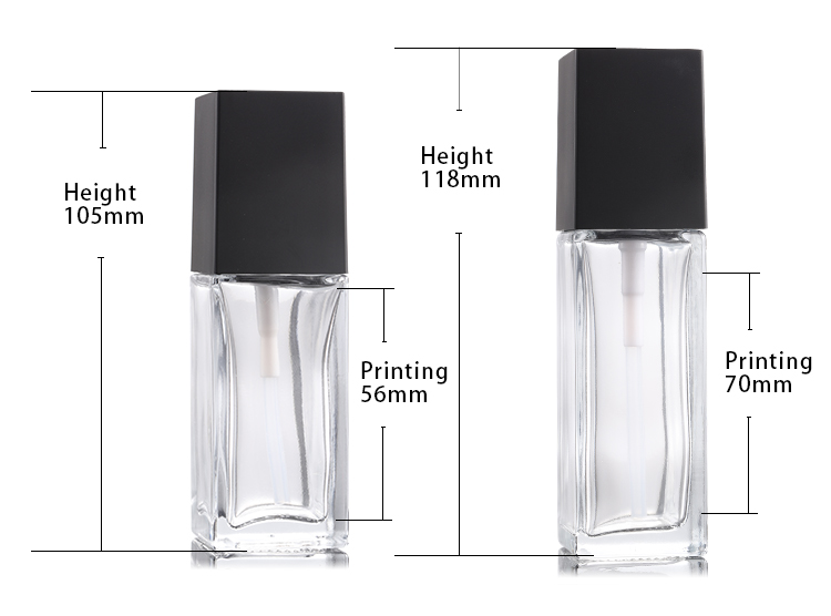 Liquid foundation glass bottle packaging