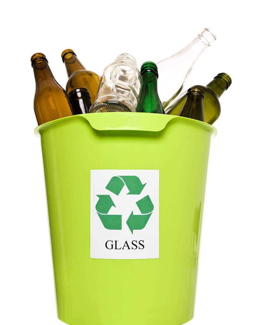 Recyclable cosmetic glass bottle
