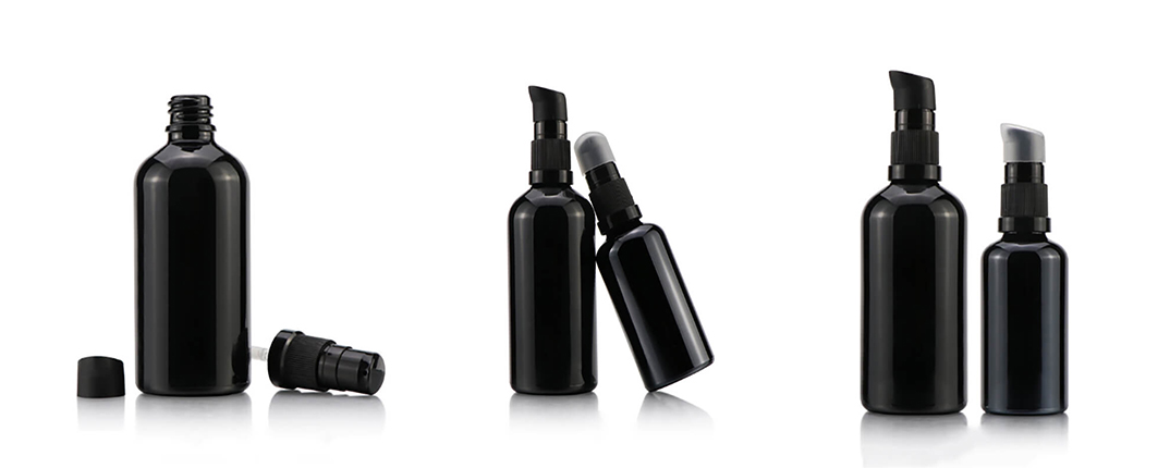 Wholesale black essential oil glass bottle 