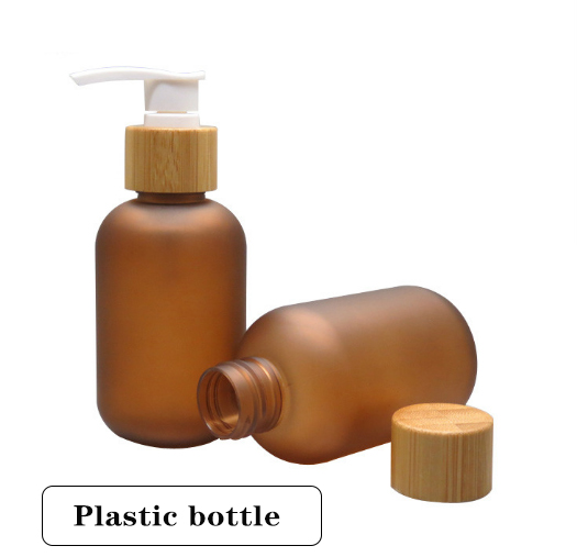 Cosmetic round plastic bottle 