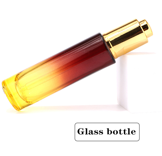 glass bottle with press push dropper 