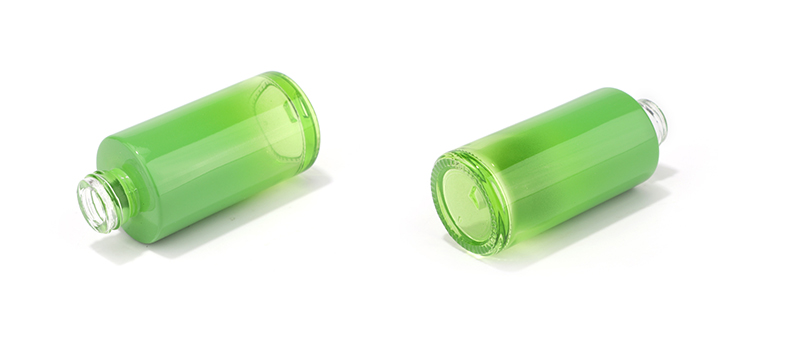 زجاجة مصل زجاجية خضراء متدرجة