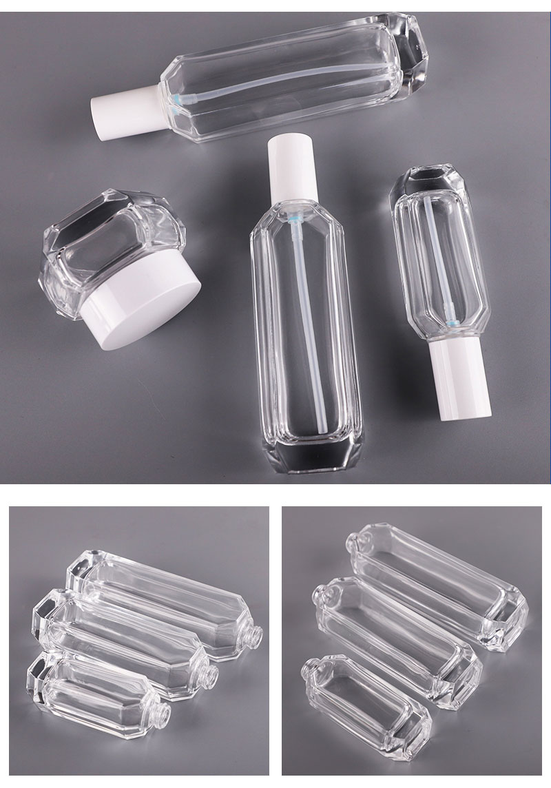 زجاجة زجاجية شفافة