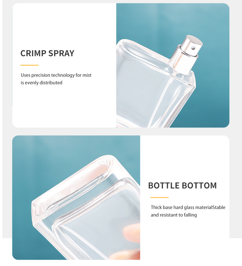 Custom square perfume bottle