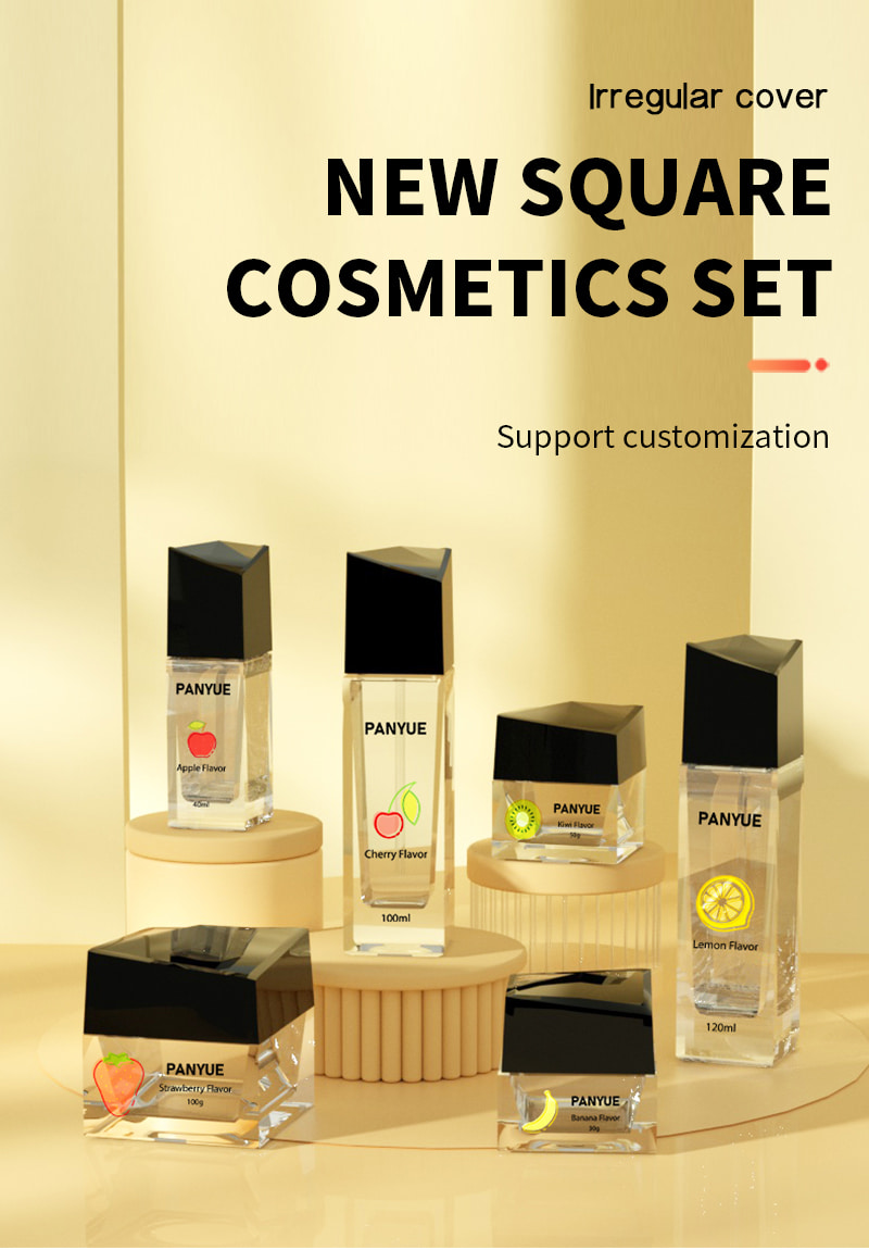 geometric cosmetic bottles