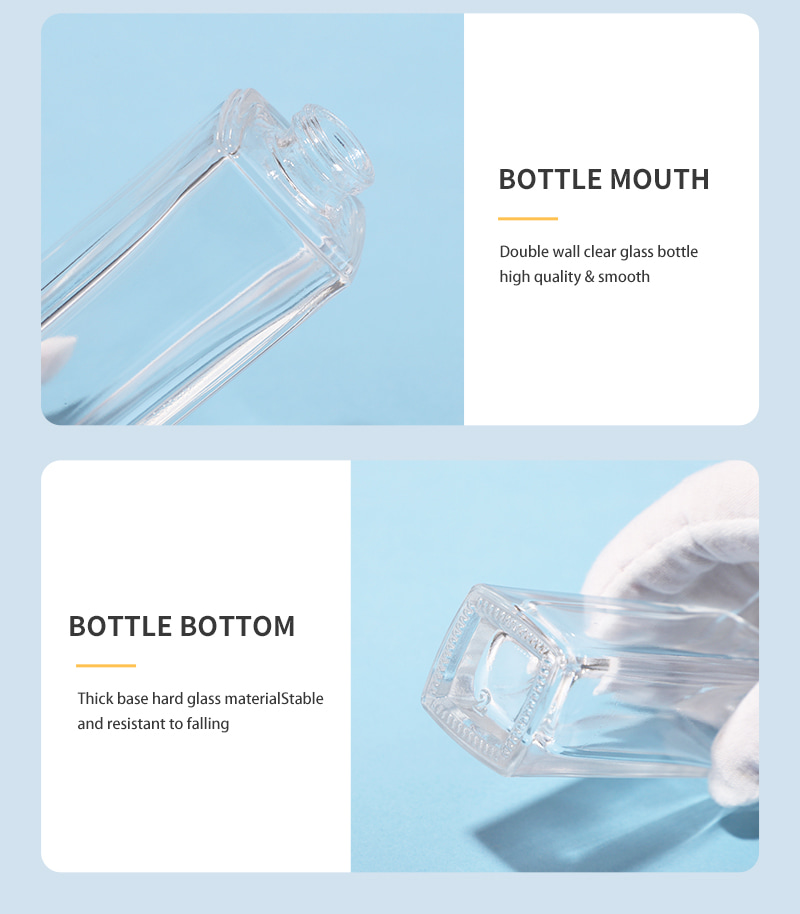 100ml perfume glass bottle with gold cap