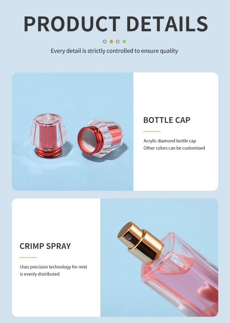 100ml gradient red glass bottle