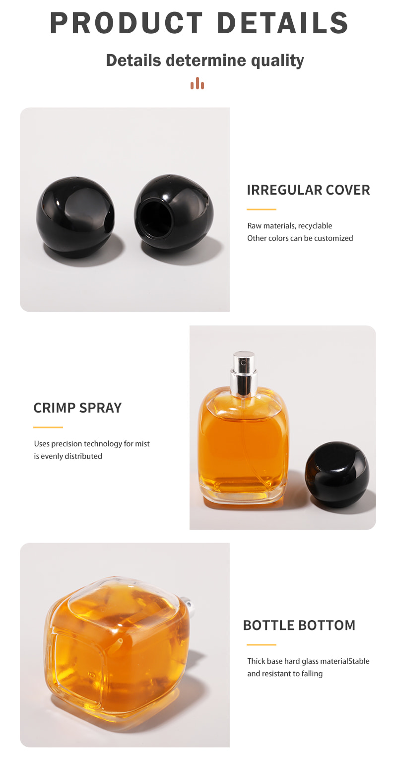 flat square perfume bottle