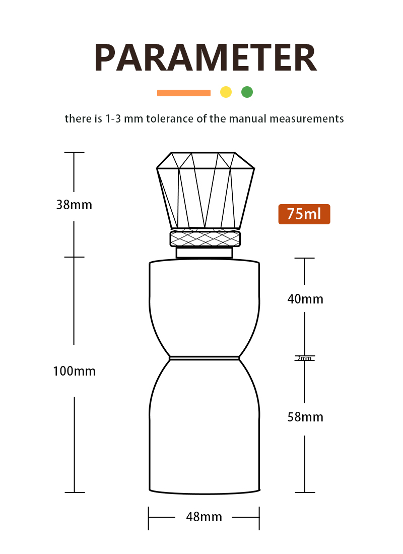 unique 75 glass perfume bottle