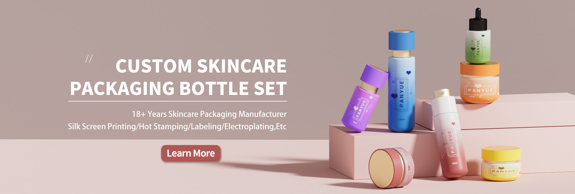 Skincare Glass Bottle Set