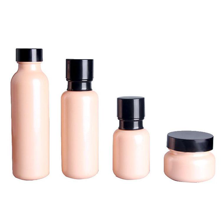 Skincare serum cream glass bottles jars set