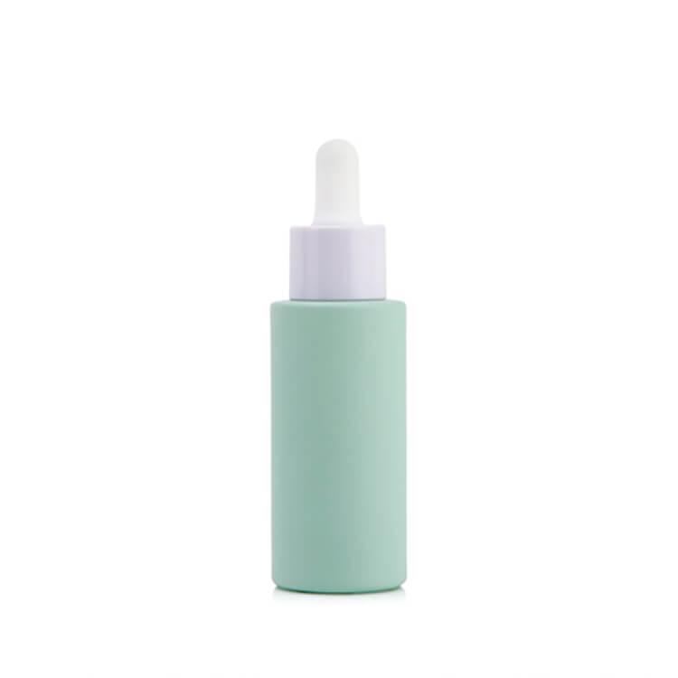 Frosted color glass dropper bottle