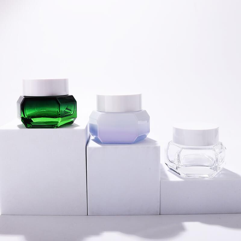 Cosmetic glass bottle cream jar