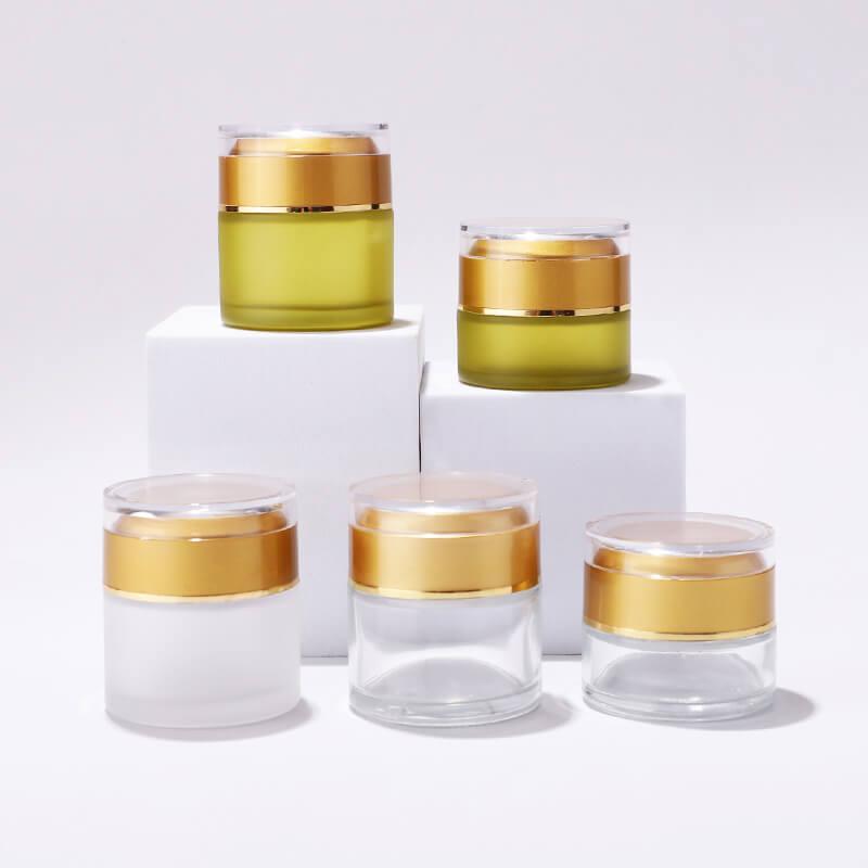 Luxury cosmetic glass jar