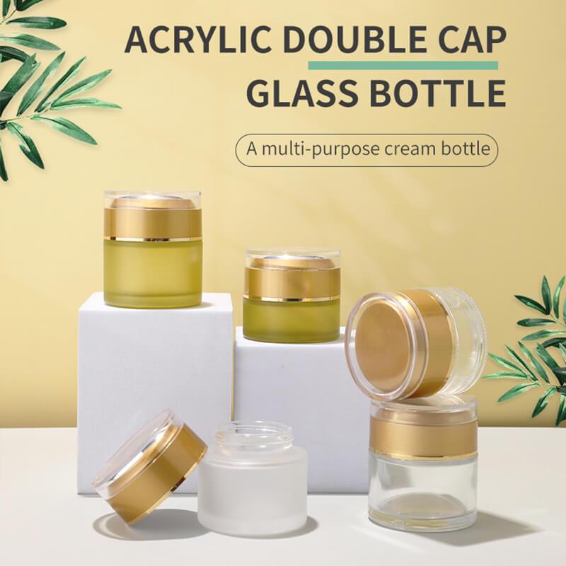 Luxury cosmetic glass jar