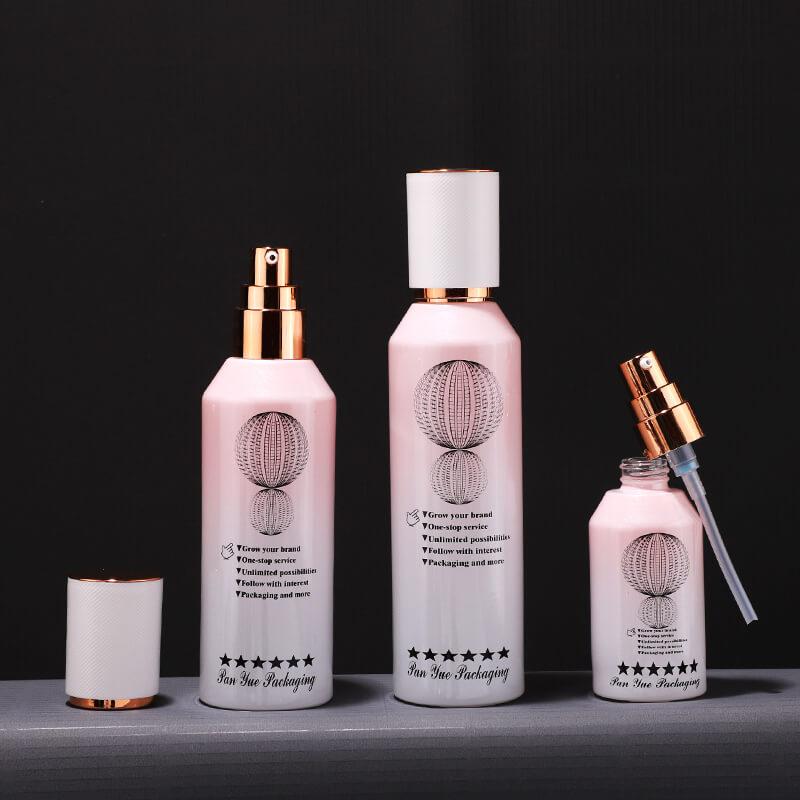 cosmetic glass bottle set for packaging