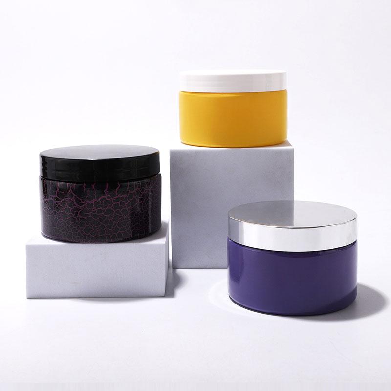 Premium glass jars are used for cream packaging
