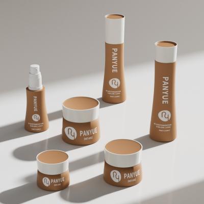 Gold Cap  Cosmetic Glass Bottle Set