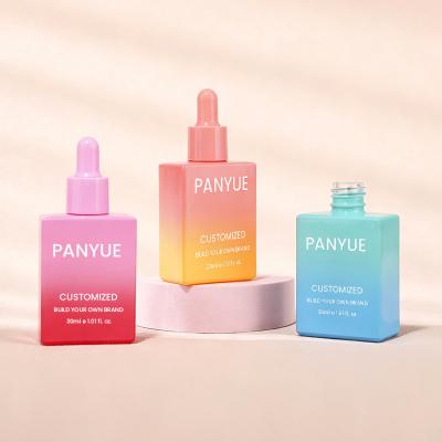 Gradient Square Dropper Glass Bottle